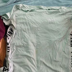 PINK shirt sleeve color mint and size large